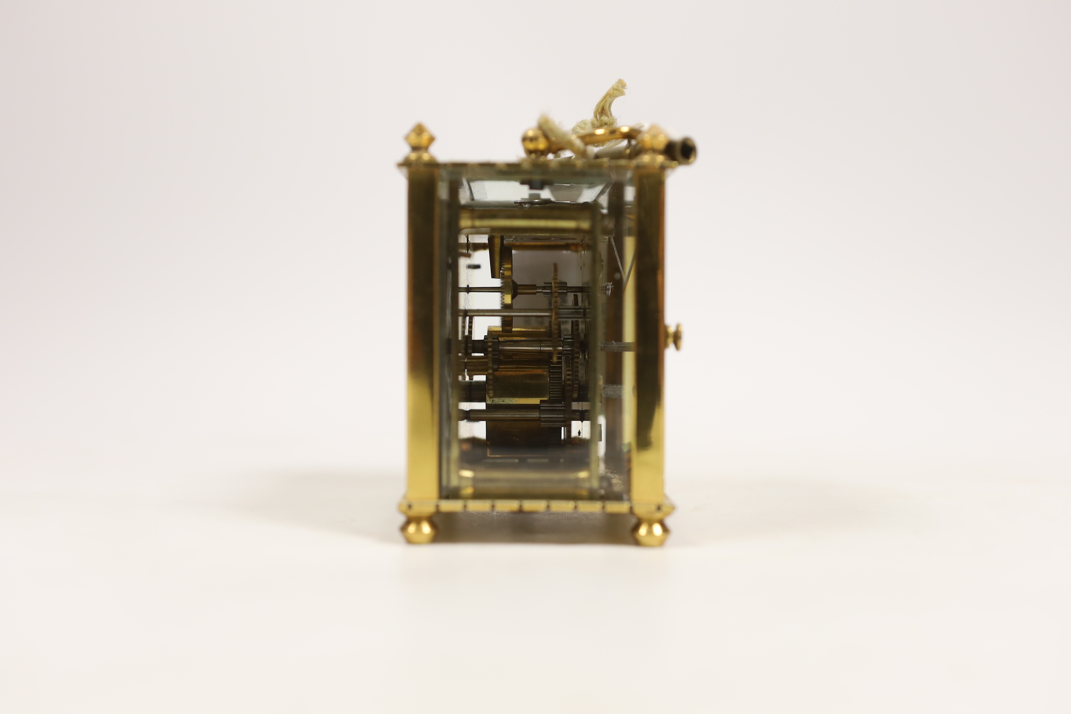 A brass carriage timepiece, 9cm